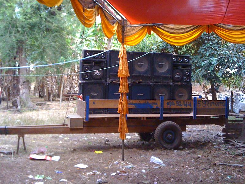 Giant set of speakers they used for post wedding party!